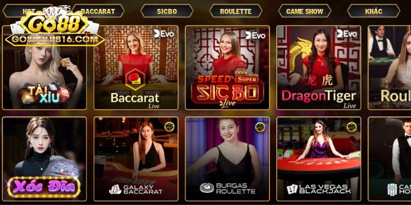 Go 88 - Nền Tảng Cá Cược Casino Với Tính Năng Thưởng Lớn Tính năng cực hấp dẫn trong sảnh live casino