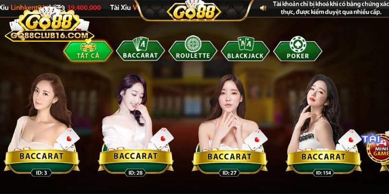 Go 88 - Nền Tảng Cá Cược Casino Với Tính Năng Thưởng Lớn Đánh giá về tỷ lệ thưởng trong live casino Go 88